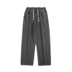 Men's Elastic Waist Loose Straight Drooping Mop Pants