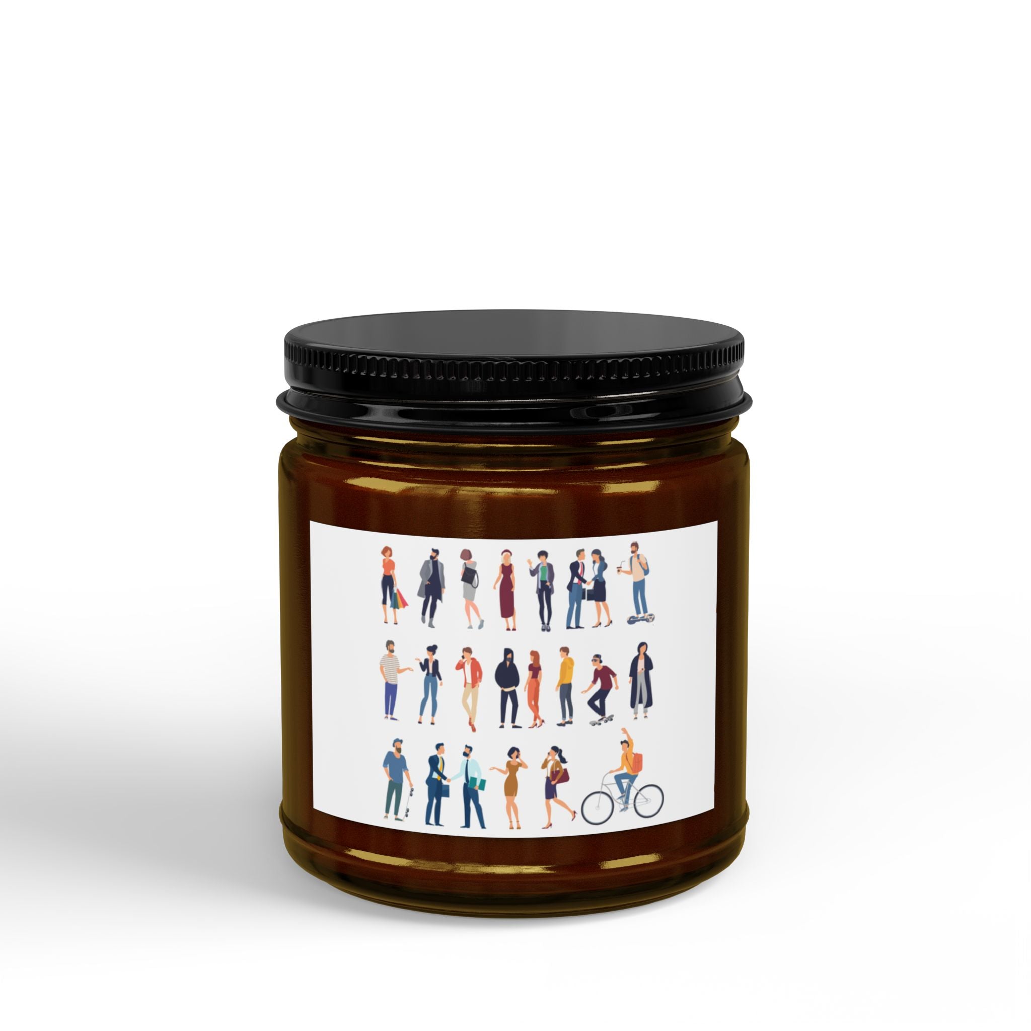 Scented Soy Candles with Black Lid, (4 and 9oz)