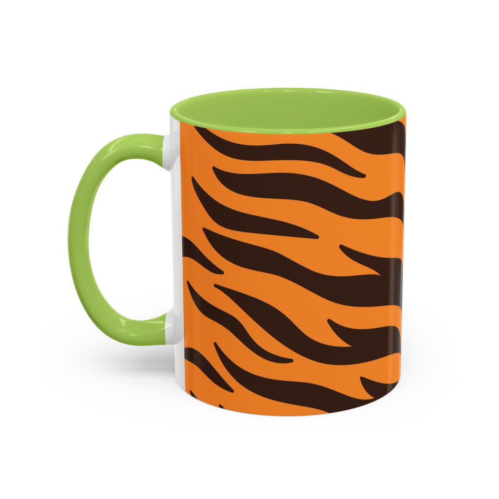 Tiger Stripe Accent Coffee Mug – Orange & Black Animal Print