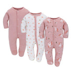 MiniSnug™ – Long Sleeve Baby Romper with Animal Print