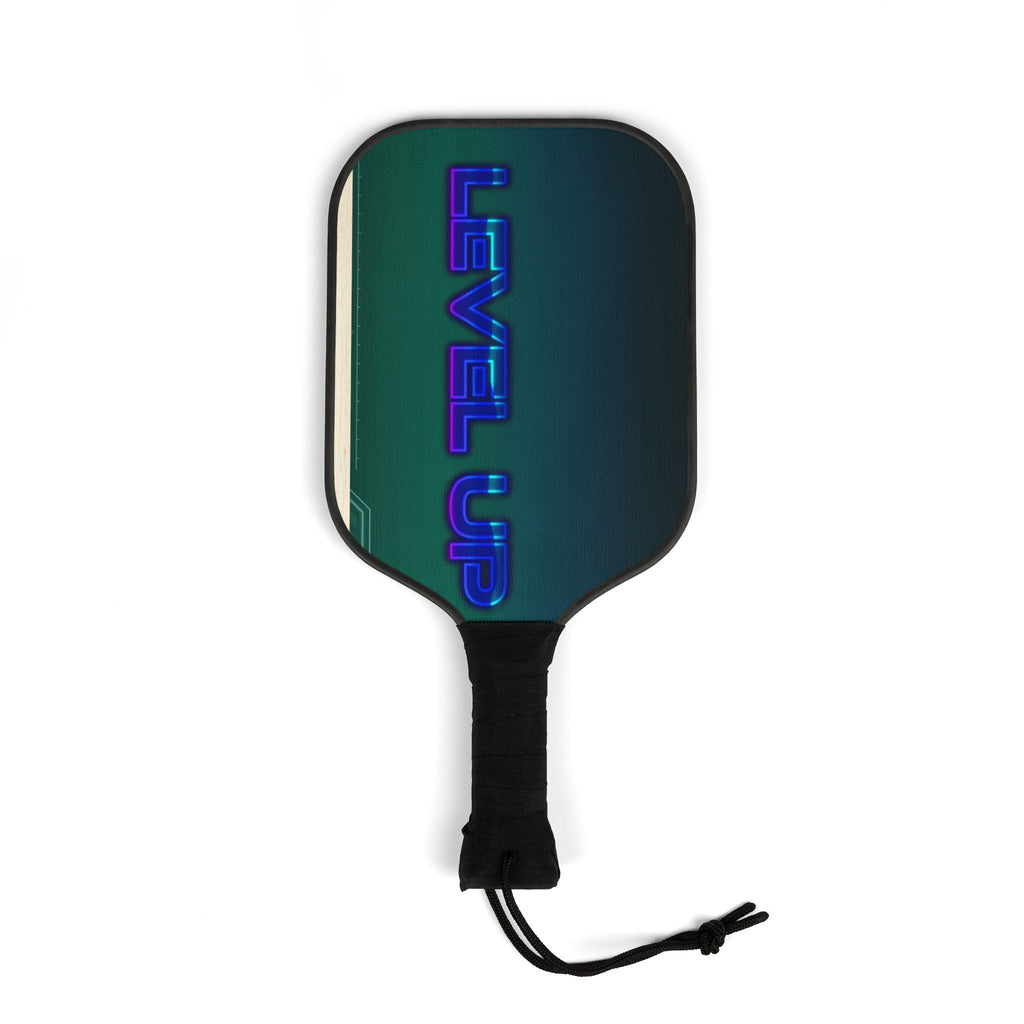 Pickleball Paddle Set — 'Level Up' Neon Graphic Pickleball Kit (2 Paddles + Balls)
