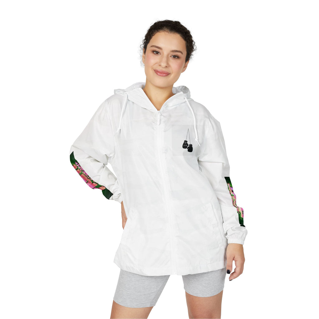 Boxing Kangaroos Windbreaker Jacket | Sleeve Floral Panels