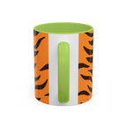 Tiger Stripe Accent Coffee Mug – Orange & Black Animal Print