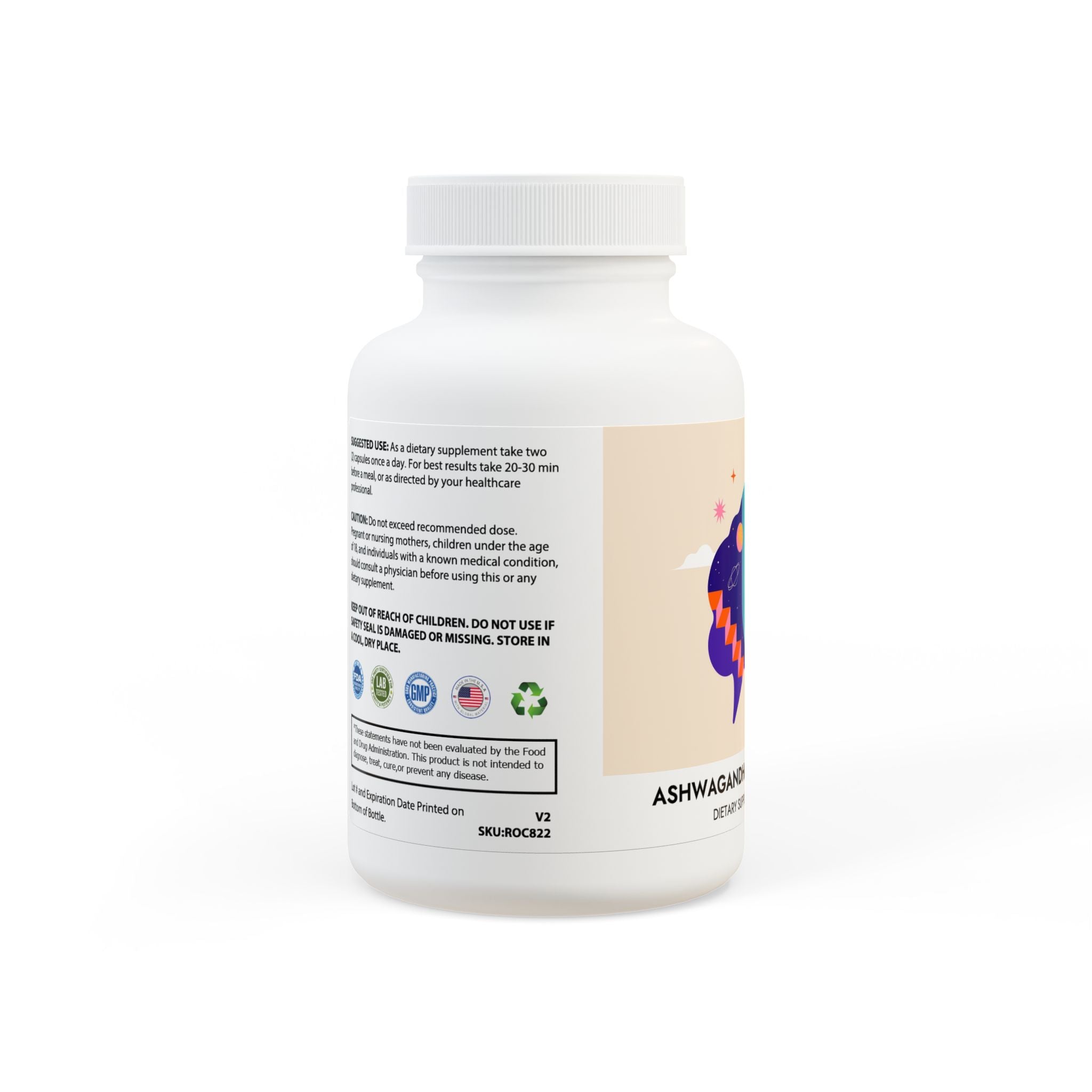 Ashwagandha and Black Pepper Supplement (60 capsules)
