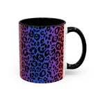 Rainbow Leopard Accent Coffee Mug — Colorful Animal Print 11/15oz