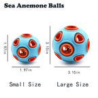 Dog Rubber Ball With Bell Sound, 2-Pack, Interactive Pet Chew Toy For