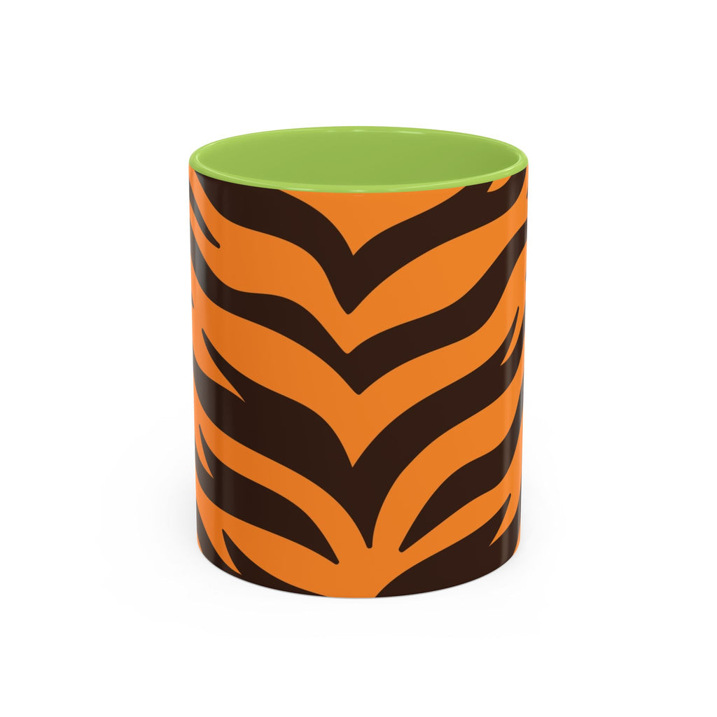 Tiger Stripe Accent Coffee Mug – Orange & Black Animal Print