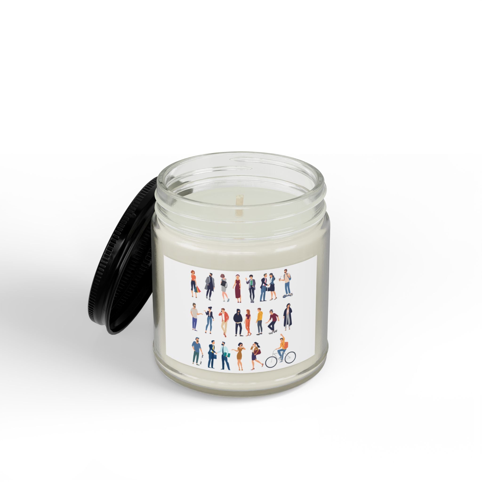 Scented Soy Candles with Black Lid, (4 and 9oz)