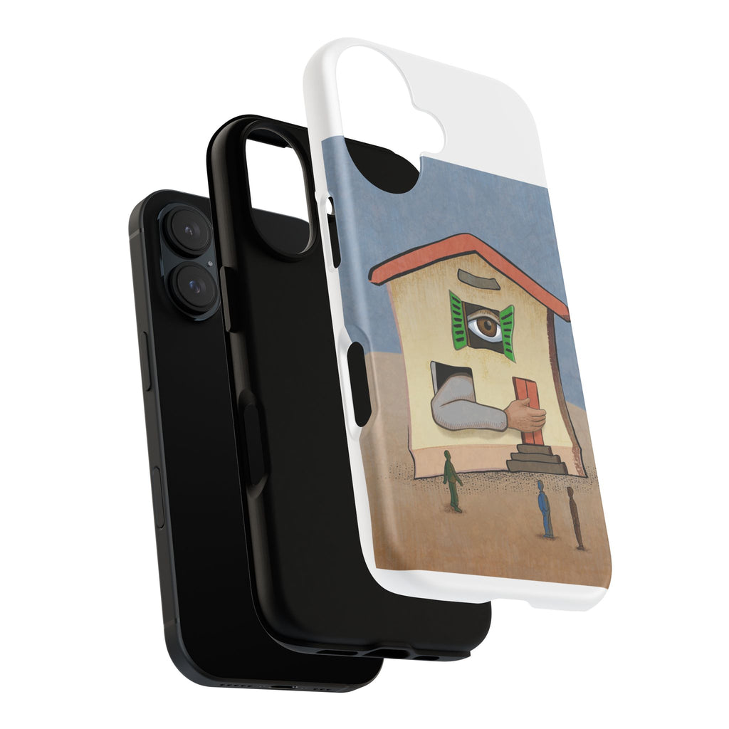 Surreal House Eye Phone Case – Artistic Abstract Home Design Protective Cover