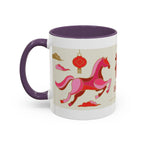 Year of the Horse Accent Coffee Mug — Chinese New Year Lucky Horse Design (11/15oz)