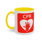 AED Heart Logo Accent Coffee Mug — CPR & Defibrillator Awareness Gift (11/15oz)