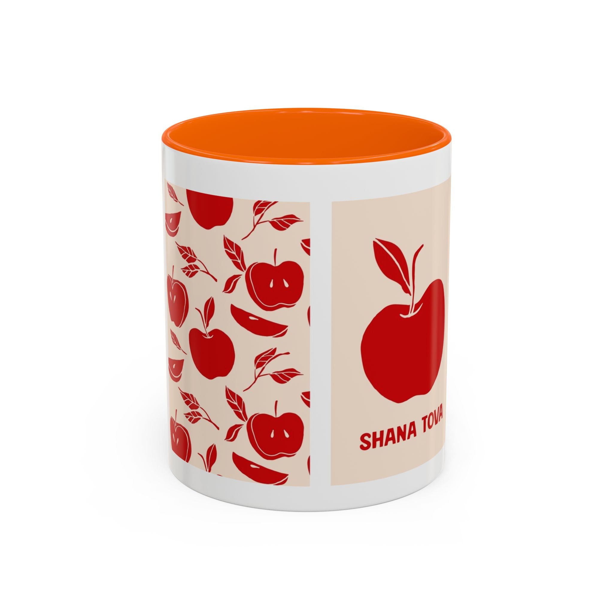 Rosh Hashanah Apple Accent Coffee Mug — 'Shana Tova' Holiday Morning Mug
