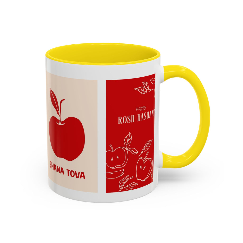 Rosh Hashanah Apple Accent Coffee Mug — 'Shana Tova' Holiday Morning Mug