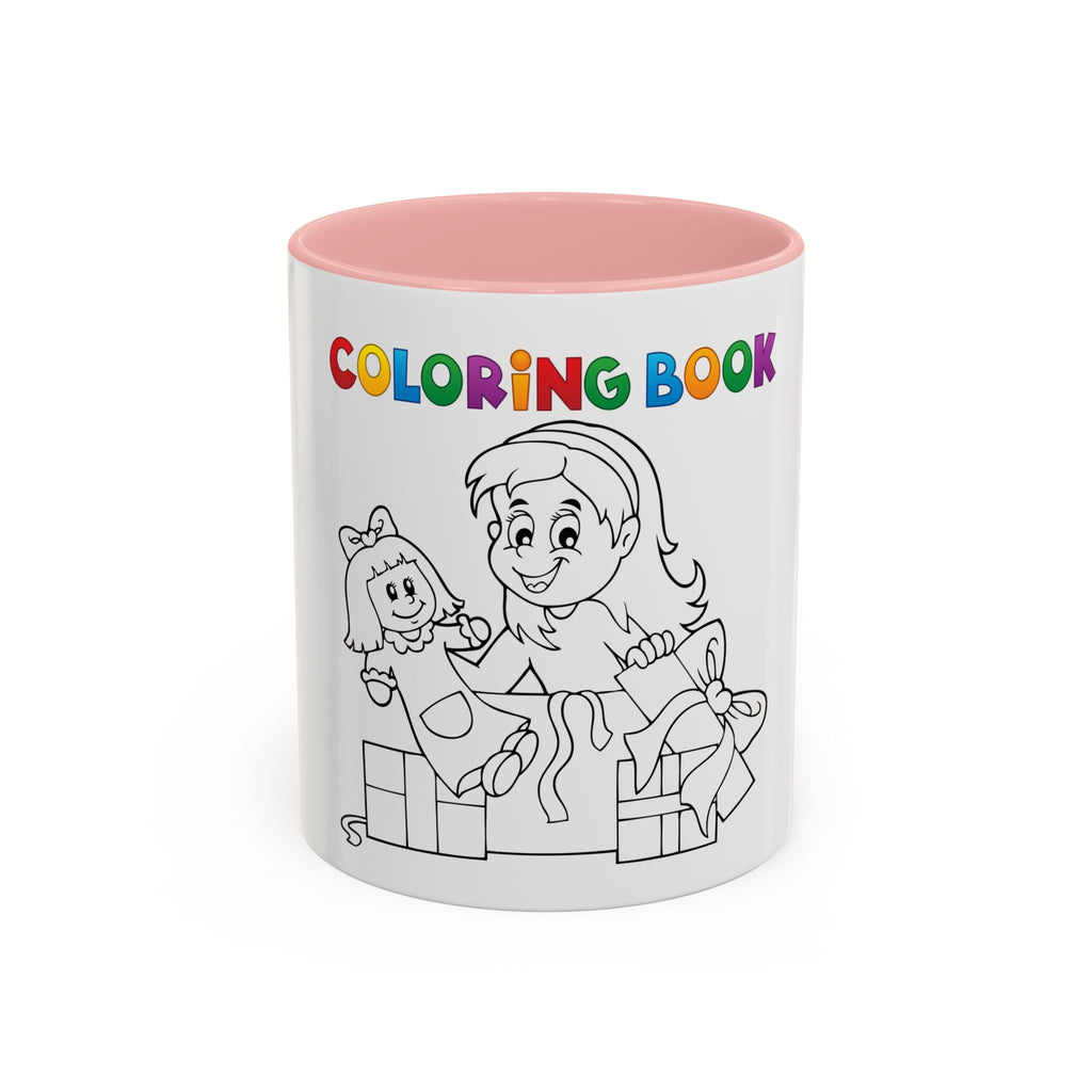 Coloring Book Coffee Mug — Kids Holiday Coloring Design (11/15oz Accent Mug)