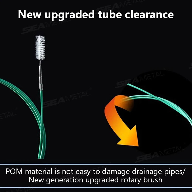SEAMETAL 3m Car Sewer Unclogger Cleaning Brush Car Sunroof Long Hose
