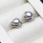 Genuine Freshwater Pearl Classic Swirl Stud Earrings