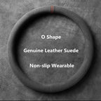38cm Suede Leather Car Steering Wheel Cover Wear-Resistant For BMW E90