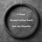 38cm Suede Leather Car Steering Wheel Cover Wear-Resistant For BMW E90