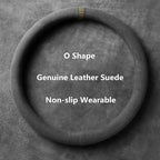 38cm Suede Leather Car Steering Wheel Cover Wear-Resistant For BMW E90
