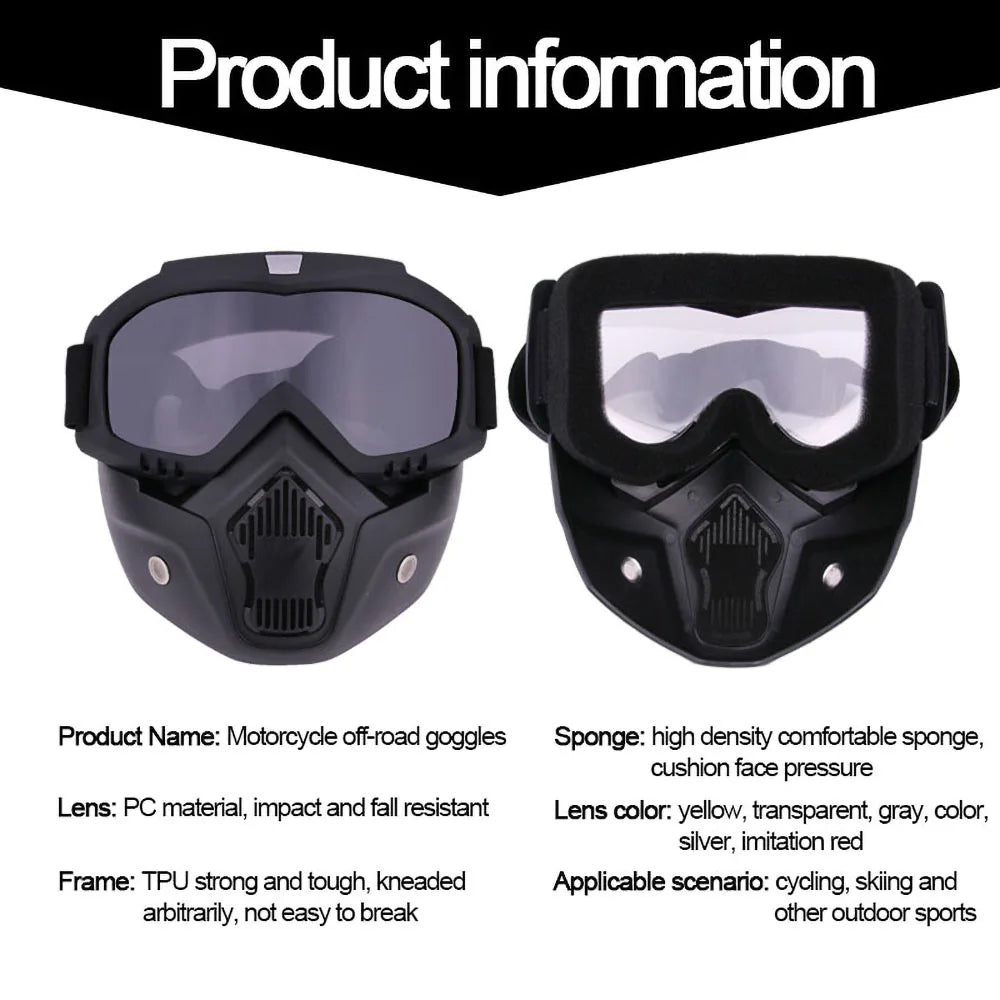 Dustproof Motocross Glasses Adjustable Motorcycle Goggles Breathable