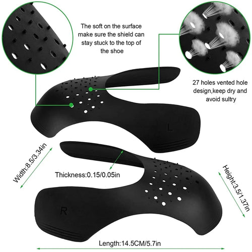 1Pair Crease Protector Shoe Anti Crease Bending Crack Toe Cap Support