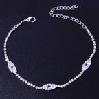 Vintage Bule Evil Eye Anklet Bracelet Beach Women Crystal Anklet