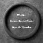38cm Suede Leather Car Steering Wheel Cover Wear-Resistant For BMW E90