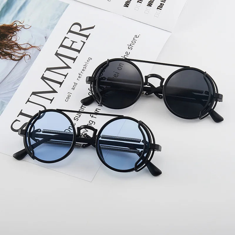 Classic Gothic Steampunk Sunglasses Luxury Brand Designer High Quality