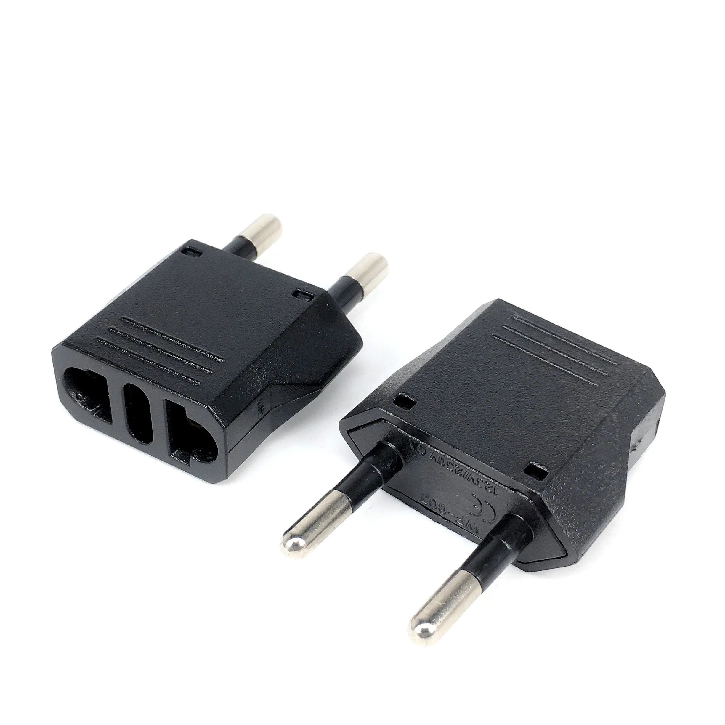 1-50pcs EU Euro KR Plug Adapter US to EU Plug Adapter Travel KR EU