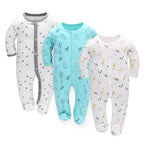 MiniSnug™ – Long Sleeve Baby Romper with Animal Print