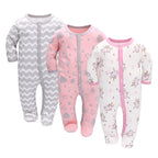 MiniSnug™ – Long Sleeve Baby Romper with Animal Print