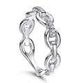 Cuban Link Bling Round Rings For Hip Hop Women Men