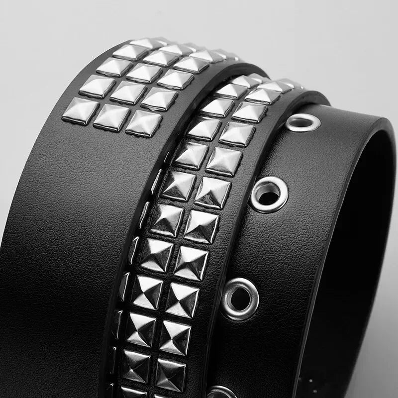 Trend Rivet Belt Heavy Metal Belt Men Women Punk Nightclub Rock Style