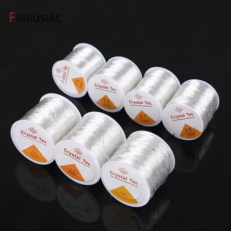 0.5-1.5mm Elastic Cord String Transparent Elastic Thread For Jewelry