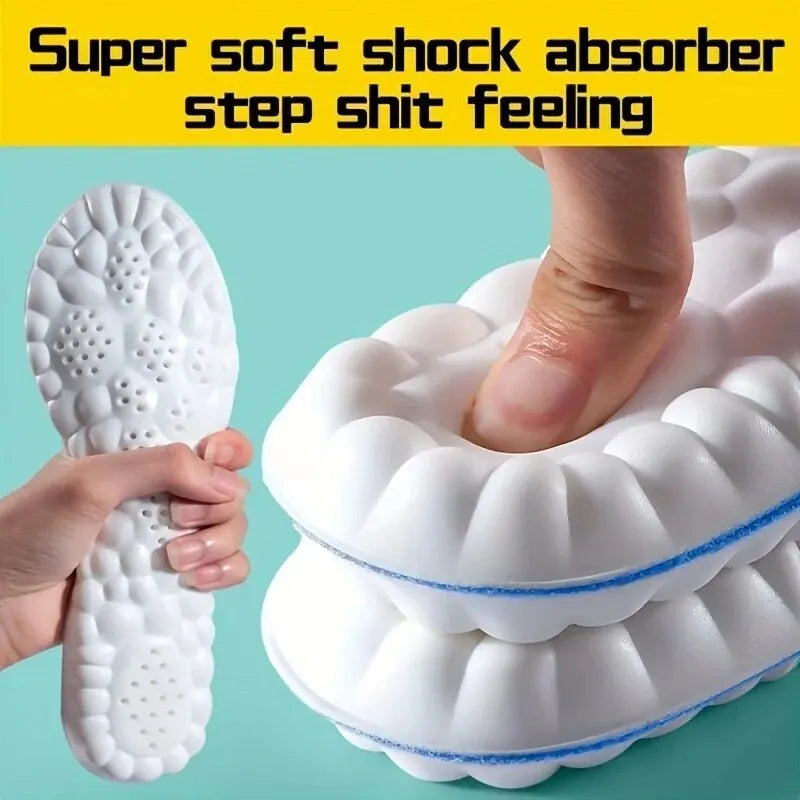 4D Orthopedic Sport Insoles Super Soft Breathable High-elasticity