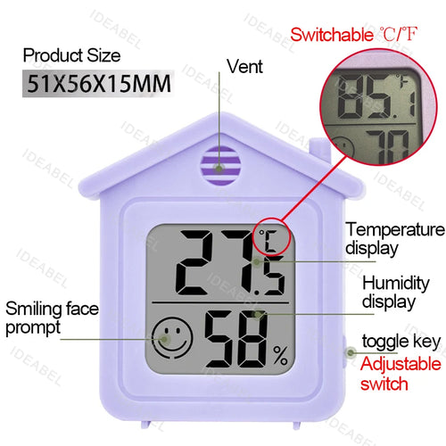 Mini LCD Digital Thermometer Hygrometer Indoor Room Temperature