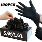 10/20/50/100PCS Black Nitrile Disposable Gloves for Work Latex Free