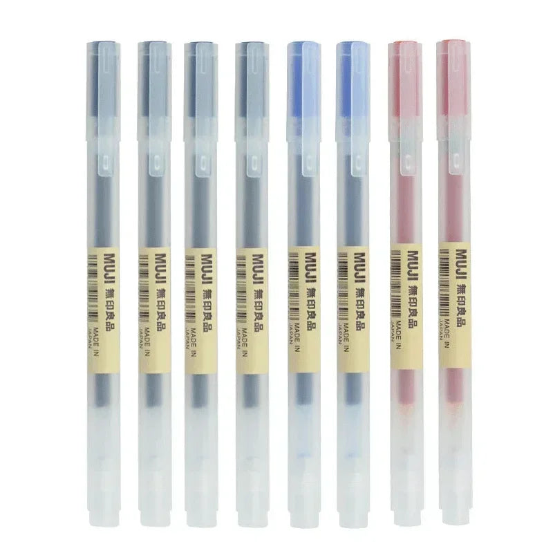 6/8Pcs/Set MUJIs Gel Pen Black/Red/Blue 0.38/0.5mm Ink Japan Color Pen