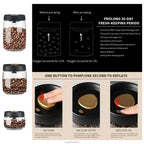 1pack Coffee Bean Storage Container Airtight Lid Sealed with