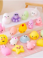 20Pcs Mini Cute Cartoon Animal Stress Relief Toys For Boys Girls