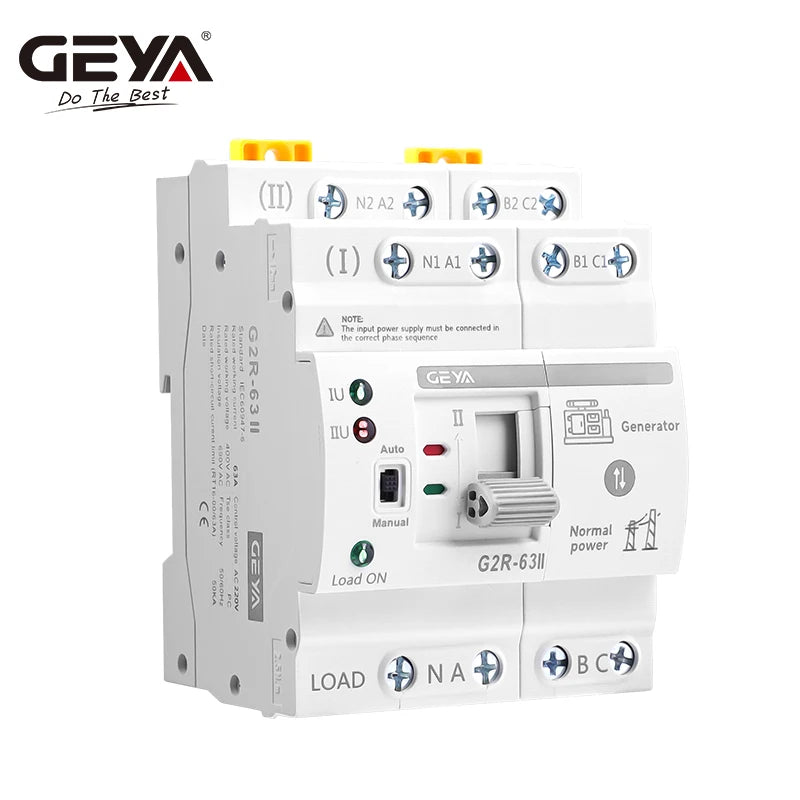 GEYA G2R ATS Mini Automatic Transfer Switch 220V Din Rail Dual Power