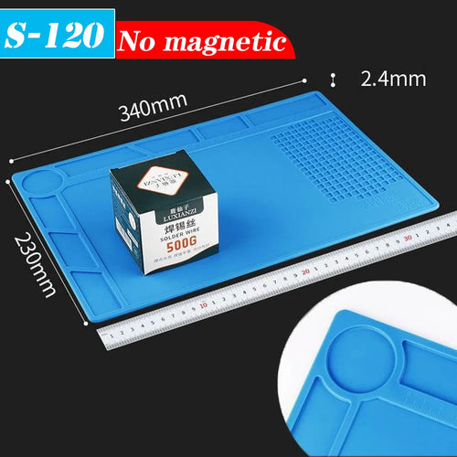 500℃ Heat-Resistant Soldering Station Silicon Mat Work Pad Desk