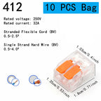 10-75 Pcs Orange Universal Type Quick Plug-in Terminals,Electrical