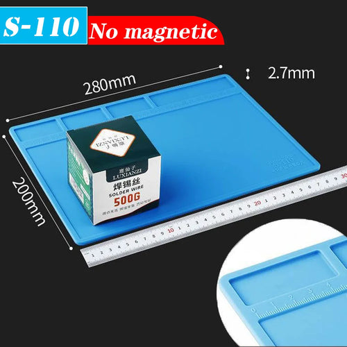 500℃ Heat-Resistant Soldering Station Silicon Mat Work Pad Desk