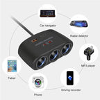3 in 1 USB Type C Socket 120W Car Cigarette Lighter Splitter 12V 24V