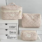 Retro Women's Floral Print Cosmetic Bag Handbag Travel Organizer