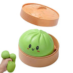 Colorful Dumpling Squishy Stress Relief Balls with Steamer Reusable