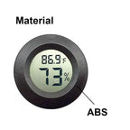 Round Digital LCD Thermometer For Car Indoor Room Cigar Wine Cabinet