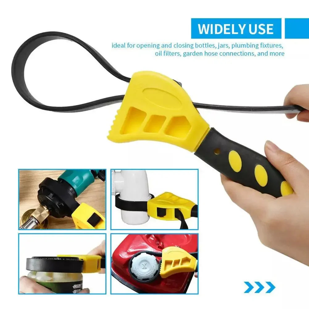 Belt Oil Filter Puller Removal Tool Adjustable Locking Strap Spanner