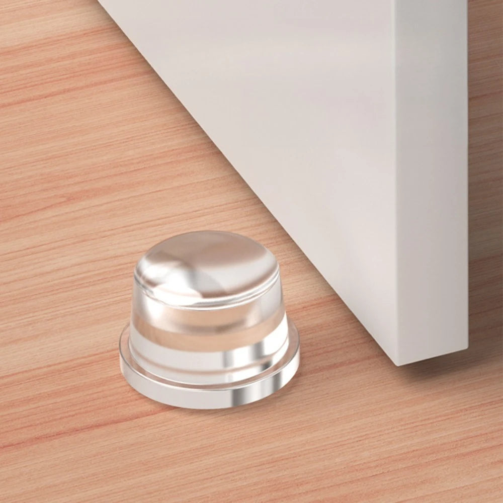 Transparent Silicone Door Stopper No Drill Anti Bump Pad for Office